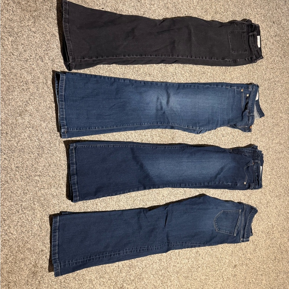 GAP 70’s Flare High Rise Jeans - 4 pairs sold together
